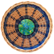 "Stasia" - Basket Weaving Pattern - Braided Rim Table Basket