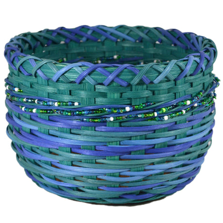 "Melina" Beaded Table Basket - Basket Weaving Pattern - Bright Expectations Baskets - Instant Digital Download Pattern