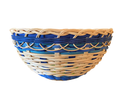 "Stasia" - Basket Weaving Pattern - Braided Rim Table Basket