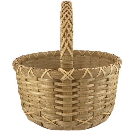 "Emily Grace" - Basket Weaving Pattern - Round Market with Braided Handle