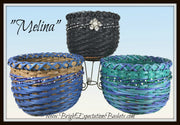"Melina" Beaded Table Basket - Basket Weaving Pattern - Bright Expectations Baskets - Instant Digital Download Pattern