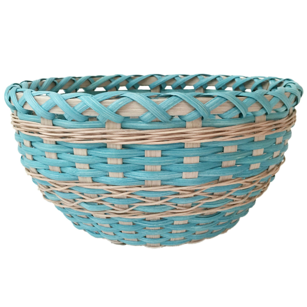 "Skylar" - Basket Weaving Pattern - Table Basket with Twined Accent