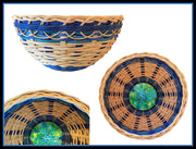 "Stasia" - Basket Weaving Pattern - Braided Rim Table Basket